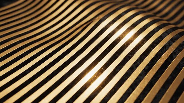 Golden Stripes Surface Wave Motion Abstract Background