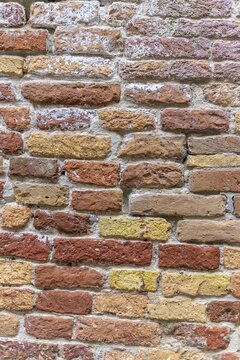 Red brick wall, Venice, Veneto, Italy