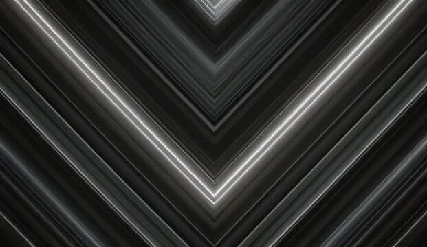 abstract motion background featuring a striking V-shaped formation made from numerous parallel luminous light streaks against a deep black, subtly textured background