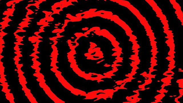 Abstract red and black spiral pattern with ripple effect