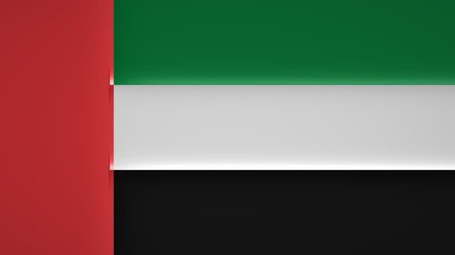 United arab emirates flag colors flowing with viscous liquid motion and high-gloss reflections for national day marketing