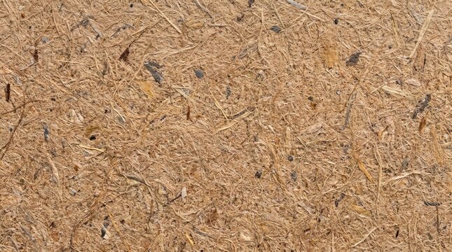 A closeup of compressed wood fibers reveals rich organic texture, showcasing natural materials, sustainable craftsmanship, and rustic simplicity through earthy tones and tactile detail.