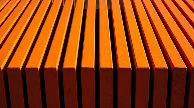 Warm Wooden Slats in Diagonal Rhythm