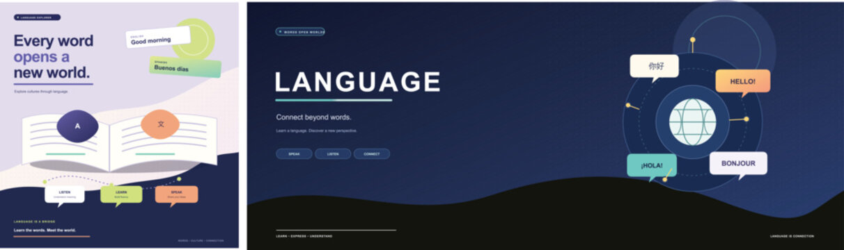 Language Vector Illustration Banner