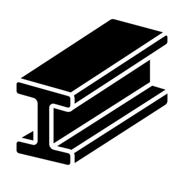 ibeam steel girder glyph icon