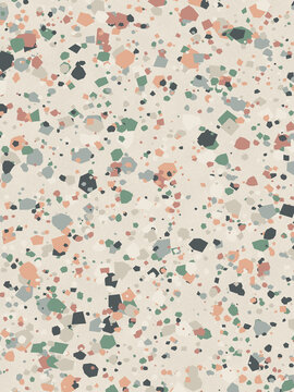 Pastel Terrazzo Surface with Colorful Stone Chips.