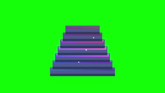 Staircase Lighting Up with Child - Sequential Animation