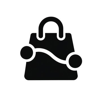 Omnichannel Retail Icon with Connected Shopping Bag Symbol for Integrated Ecommerce Platforms, Online and Offline Shopping and Unified Customer Experiences