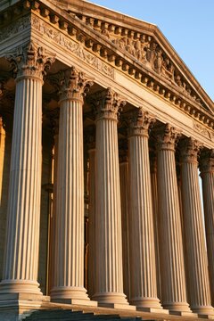 Classical Building Facade with Corinthian Columns