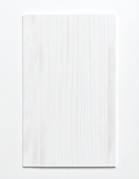 A stark white, vertically textured rectangular panel against a neutral background