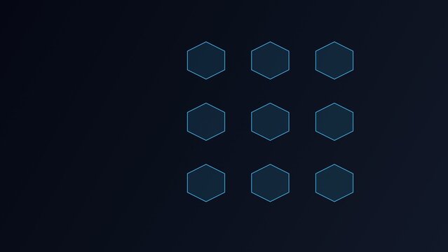 Isometric Blockchain Hexagon Cubes Grid Illustration in Decentralized Network Setting for Cryptocurrency Ledger and Smart Contract Technology Backdrop