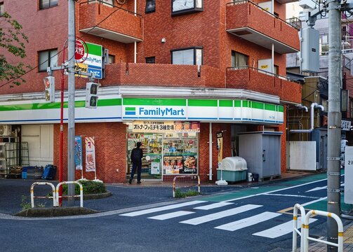 Family mart convenience store Japanese retail business Front store Tokyo city : Tokyo, Japan- Oct 6, 2026