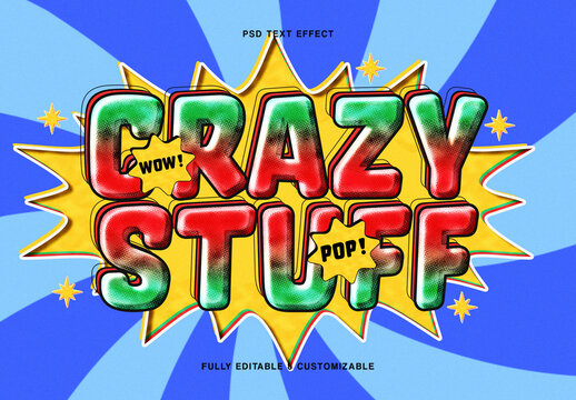 Comic Halftone Text Effect