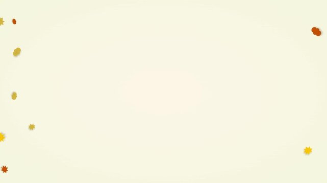 Fall leaves falling on light background animation