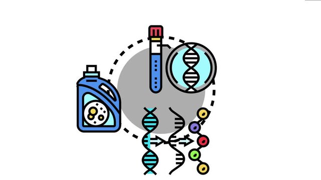 Prion protein aggregation causing neurological disease development with misfolded proteins, dna structure, and scientific research elements representing biological disorder and pathology