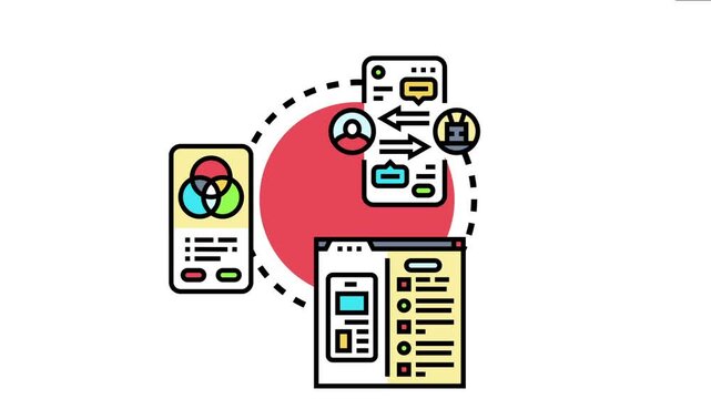 User experience and interface design process optimizing digital applications, mobile apps, and web platforms for intuitive interaction and efficient functionality