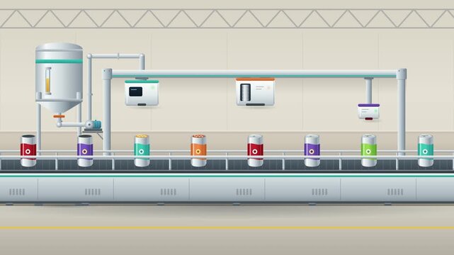 Automated Beverage Canning Line, Liquid Filling and Lid Seaming Machine