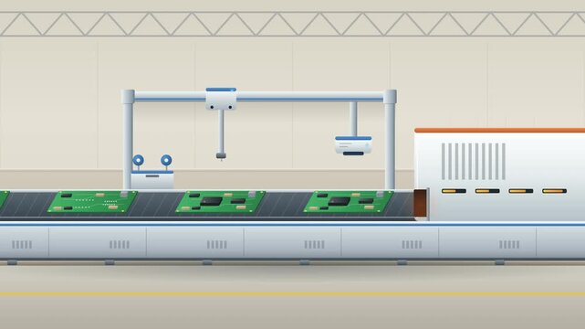 Automated SMT PCB Assembly Line with Pick and Place Machine and Reflow Oven