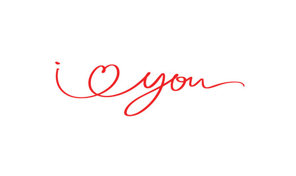i love heart you red color pink orange text font calligraphy hand written lettering script i love heart shape drawing happy valentine's day 14 fourteen day date february month romance i love heart you