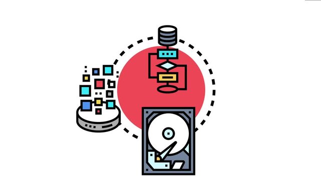 Processing high volume data involves a complex workflow, collecting raw information, managing storage, and analyzing structured datasets within an it infrastructure concept
