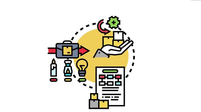 Product concept approval process showing ideation, development, iteration, review, and final validation for new ideas, strategies, and solutions in business and marketing