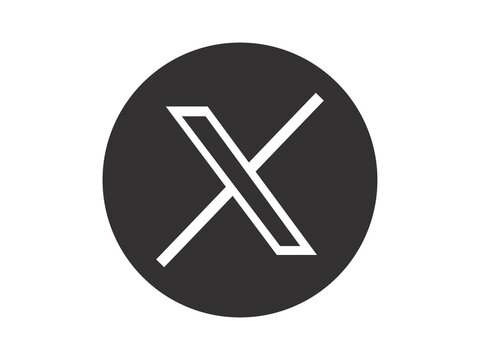 X Social Media Logo in Dark Circle for Online Discussions, Microblogging, News Updates and Digital Communication
