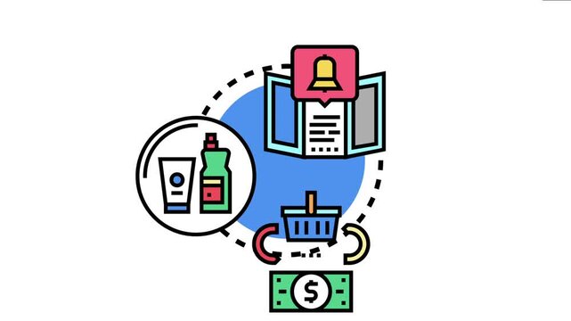 Product information pamphlet concept showing consumer receiving important details about purchases, influencing shopping decisions and understanding product features