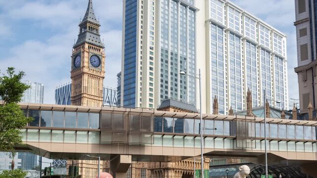 amazing macau casino skyline with replica of london big ben