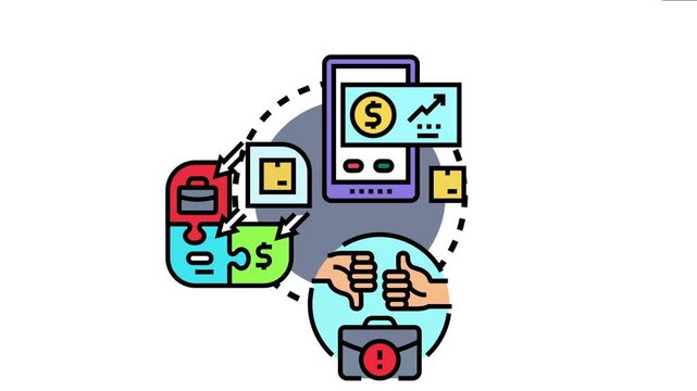 Product sales volume analyzing process, monitoring market success and tracking failures, evaluating business strategy to increase revenue and sales performance
