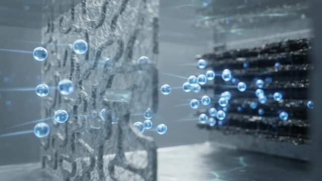 Lithium ions travelling between battery electrodes while charging