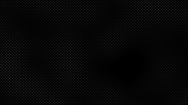 Animated abstract technology black background random dots and grid 4K.