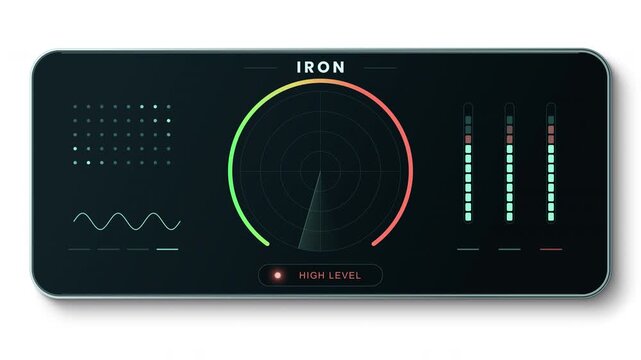 Iron High Level Meter for Blood Iron, Hemoglobin, Iron Overload and Mineral Metabolism