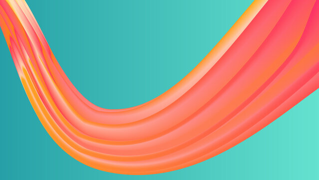 Multicolor spectral sound waves formed by fine curved lines on black background, abstract frequency visualization