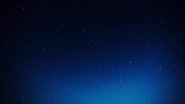 Constellations and Milky Way stars on a dark countryside skies. Time-lapse video.