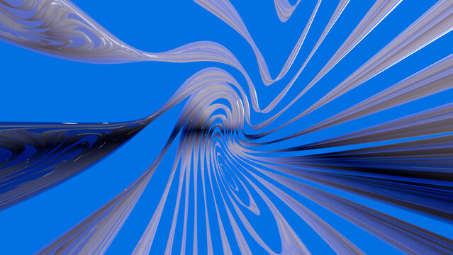 Abstract digital illustration of flowing swirls and wavy lines