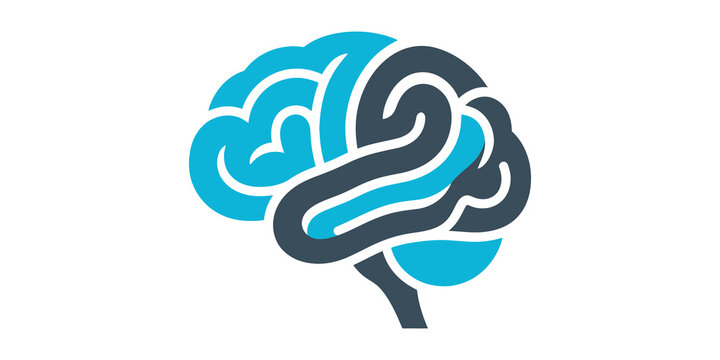 Stylized human brain icon in blue and dark gray representing intelligence and cognitive function.