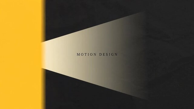 Yellow cube with light emitting on dark background