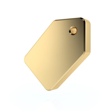 Gold Price Tag. 3D Rendering