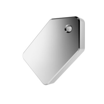 Silver Price Tag. 3D Rendering