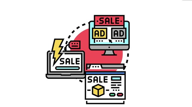 Digital promotional markdown offers connect online sales and advertising across various electronic devices, highlighting special discounts for e commerce and retail
