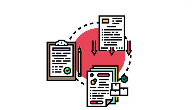 Proof filing concept an organized workflow for submitting, reviewing, and archiving important documents and reports within a systematic information management process