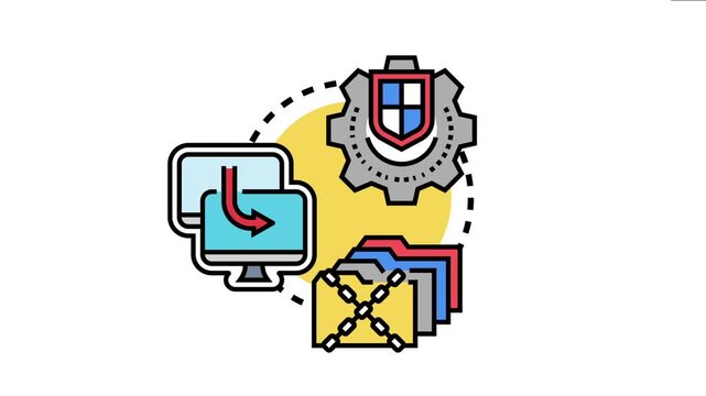 Protected network endpoint concept secure system management, ensuring data security through robust cyber defense and guarding against digital threats and unauthorized access