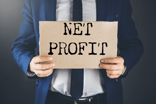 NET PROFIT text on paper