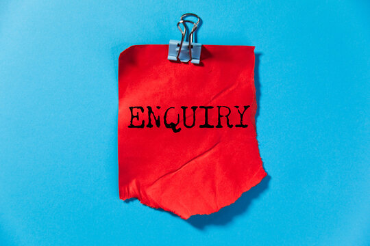 ENQUIRY concept word on paper
