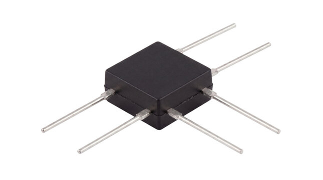 Electronic microchip component, black integrated circuit IC package, semiconductor element for circuit board assembly isolated PNG with Transparent Background