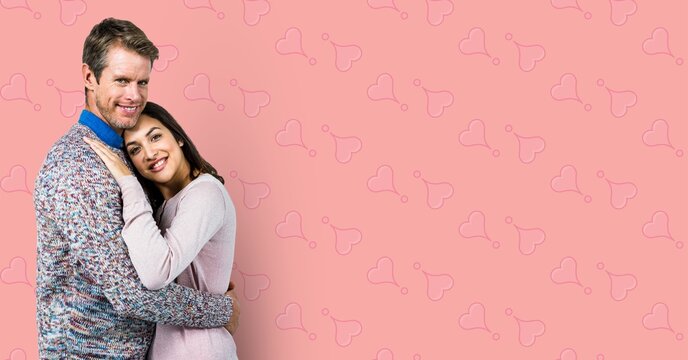 Digital composite of loving couple