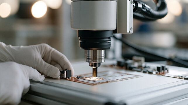 Automated optical inspection of flexible printed circuit boards in an electronics factory, flexible electronics, circuit board manufacturing, machine vision quality control,