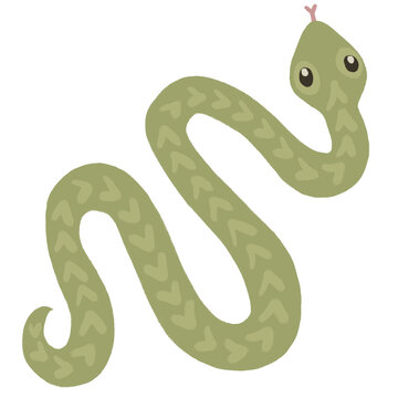 green snake cartoon