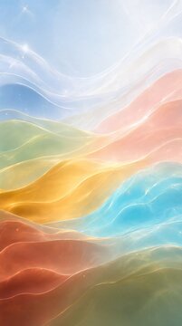 Abstract Swirling Seasonal Wave Background Representing the Beautiful Transition of Four Seasons
