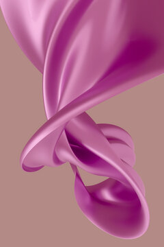 Looped 3D Pink Cloth with Silky Highlights